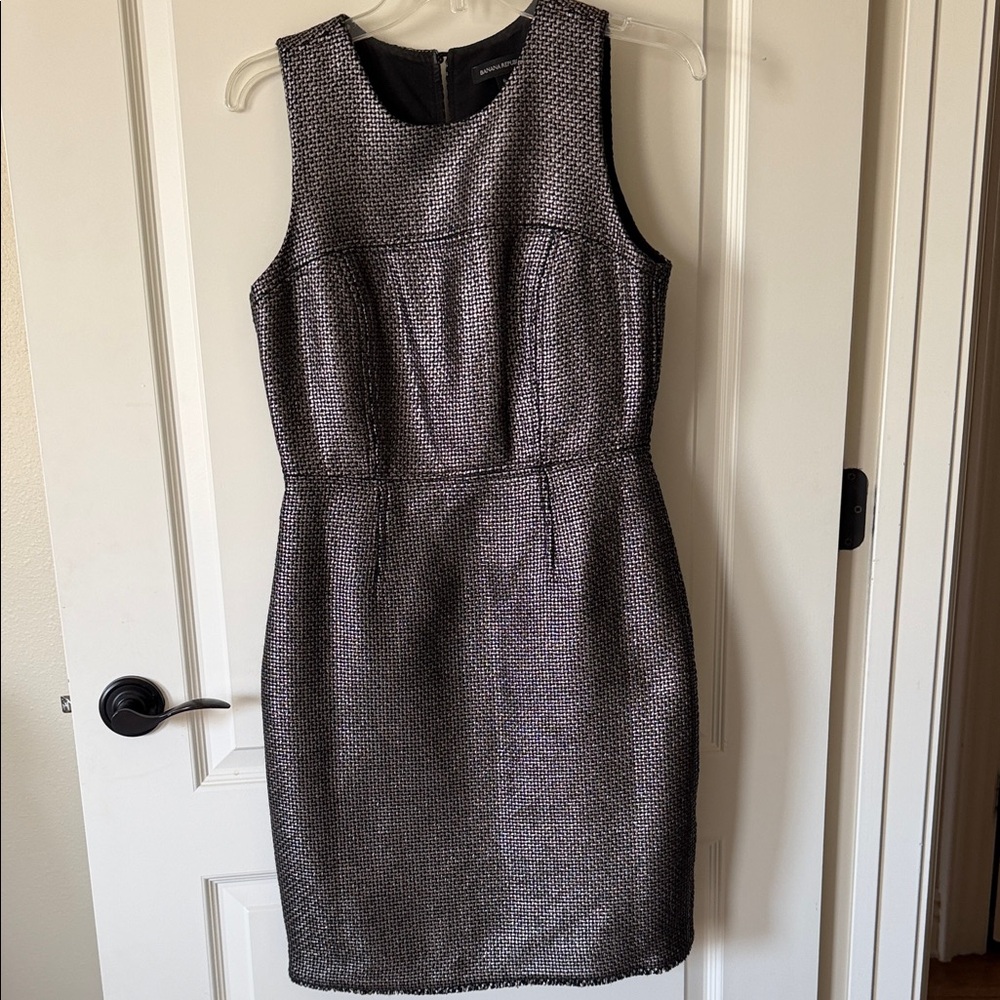 Banana Republic Textured Gray Mini Dress
